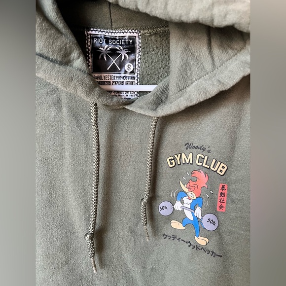 Riot Society Mens Hoodie / Olive green color / Mens Small - Picture 1 of 3
